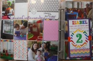 Project Life Clementine Baby Book Second Birthday Left layout with Insert
